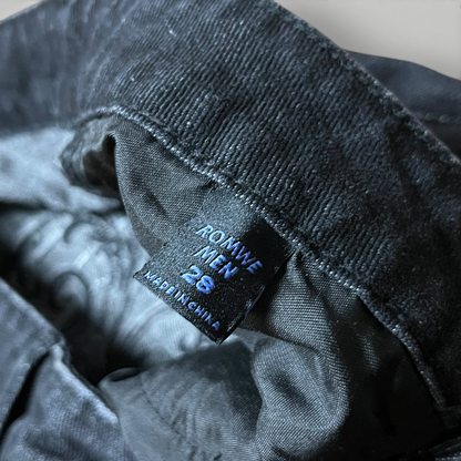 Romwe Y2K Goth Embroidered Denim Jorts