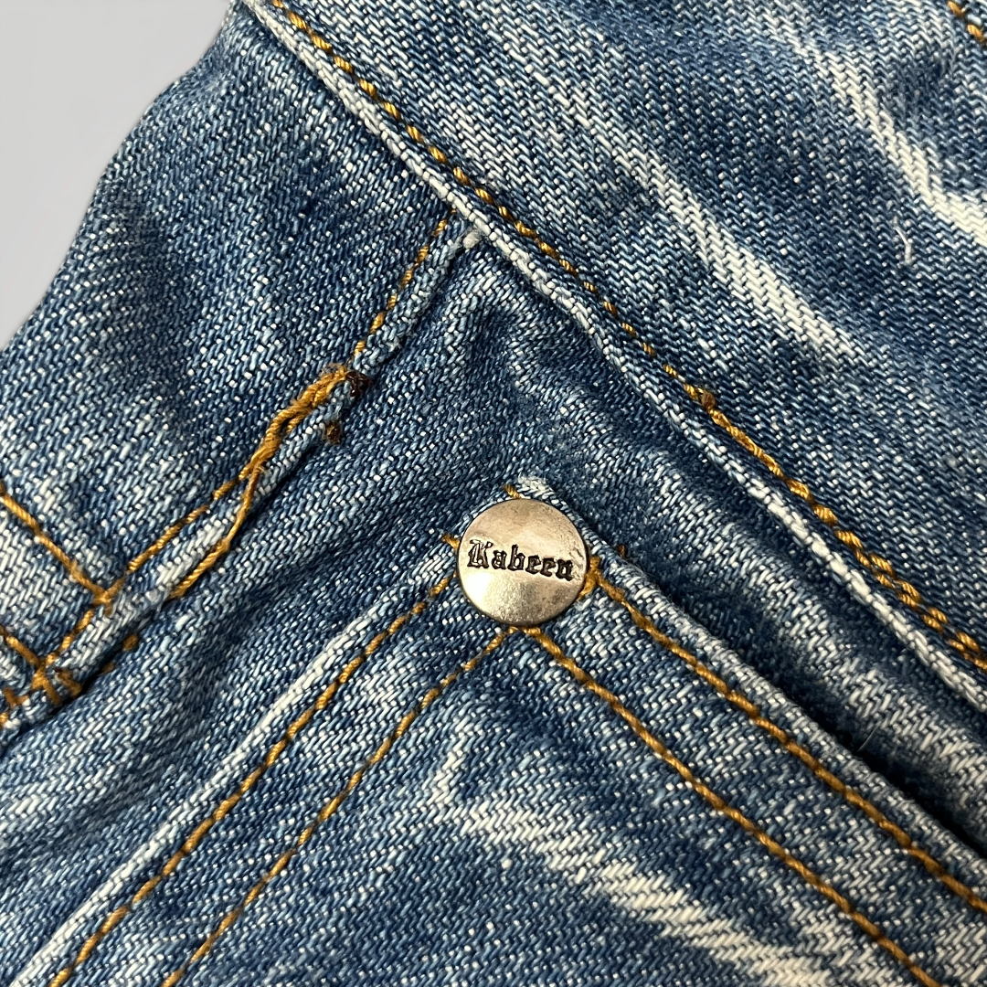 Kabeen Vintage 2000's Y2K Distressed Stacked Fit Heavy Cotton Jeans