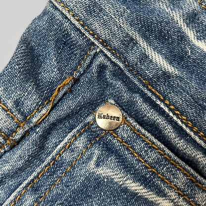 Kabeen Vintage 2000's Y2K Distressed Stacked Fit Heavy Cotton Jeans