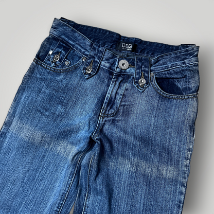 DOLCE & GABBANA Vintage 2000's Y2K Flared Jeans (Дамско) (Replica)