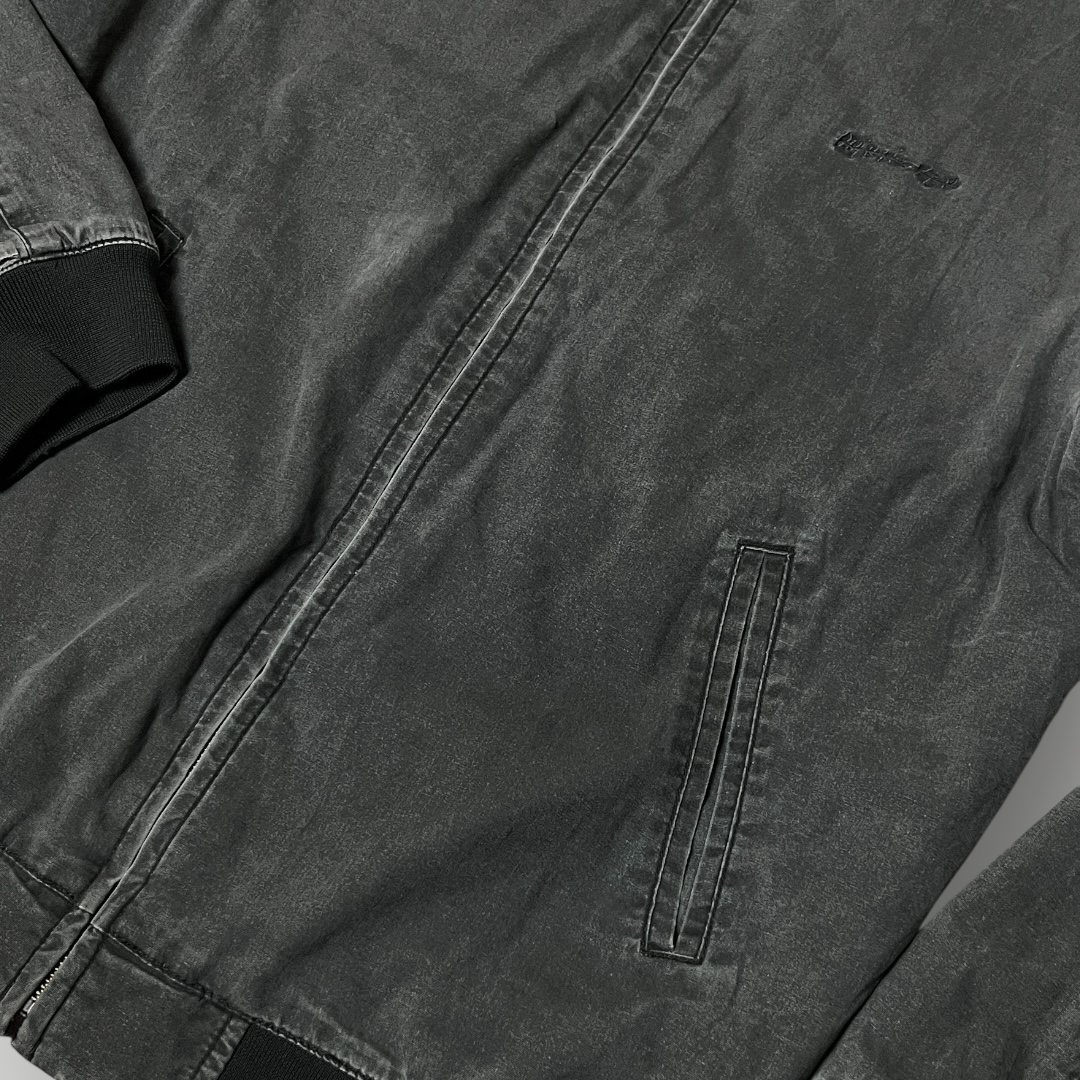 Quiksilver "Bad Medicine Bomber" Y2K Stone Washed Canvas Skater Bomber Jacket (2012-2016)