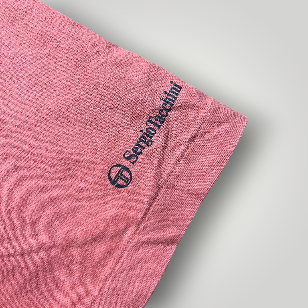 Sergio Tacchini Vintage 90's Single Stitch Tubular Knit Made in Italy Graphic T-Shirt