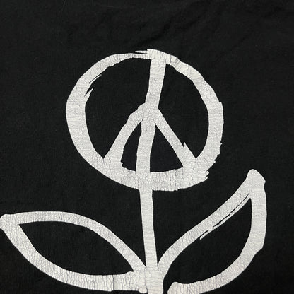 Stussy "Peace Pot" Heavy Cotton Tubular Knit Y2K Graphic Skater T-Shirt