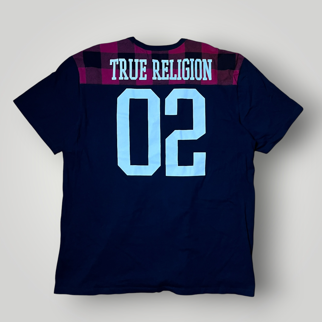 True Religion Y2K Plaid Yoke Jersey T-Shirt