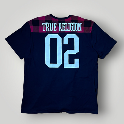 True Religion Y2K Plaid Yoke Jersey T-Shirt