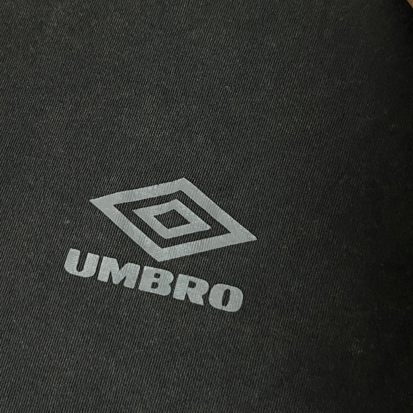 Umbro Bleach Faded Wash Center Logo Oversized Y2K Hip-Hop Heavy Cotton Boxy T-Shirt