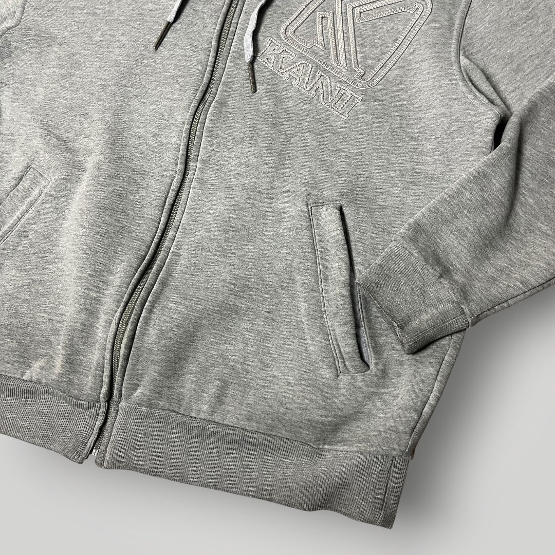 Karl Kani Heavy Cotton Oversized Y2K Hip-Hop Embroidered Zip-Up Hoodie