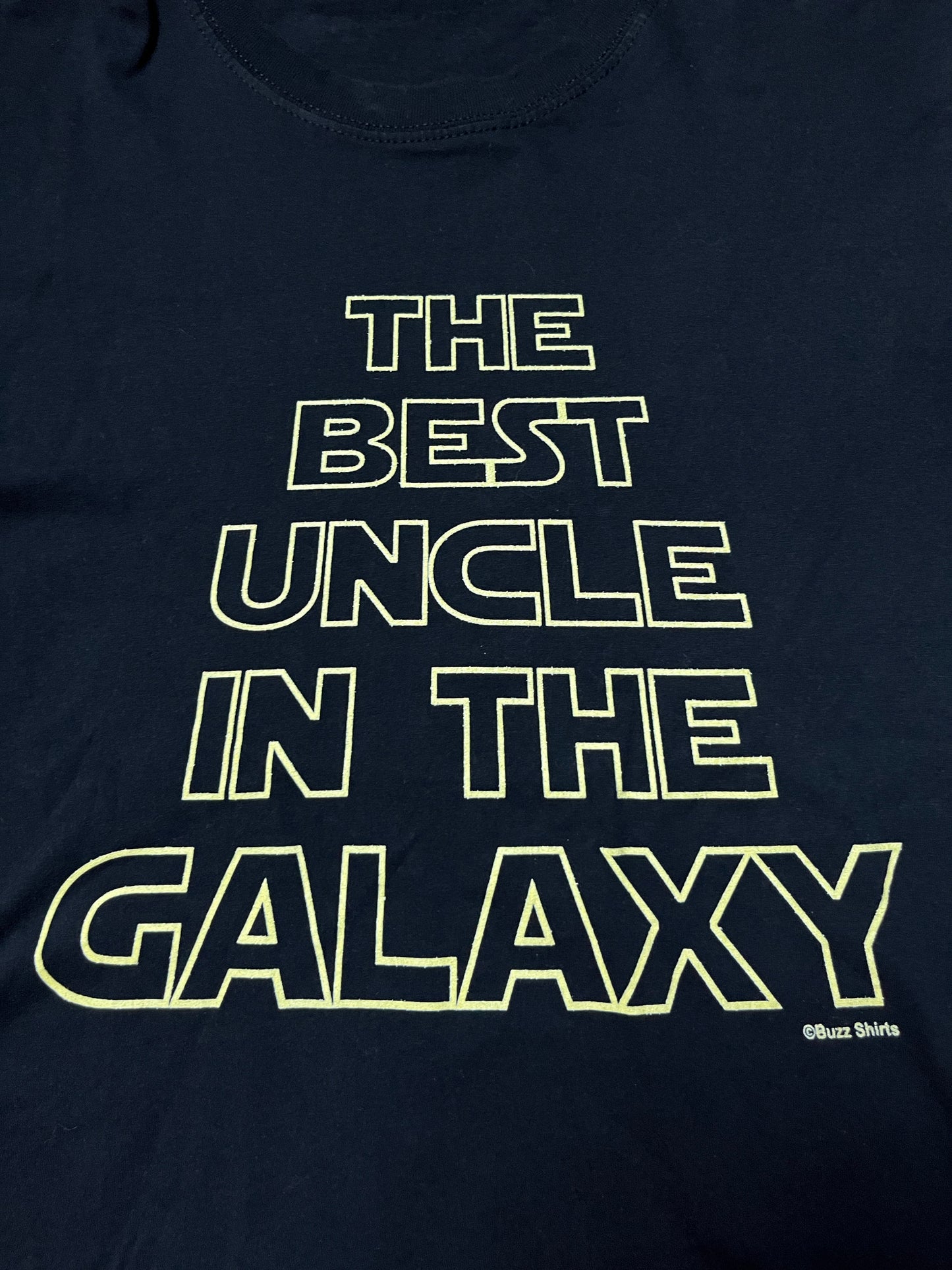 "THE BEST UNCLE IN THE GALAXY" Funny Graphic Star Wars Lettered T-Shirt