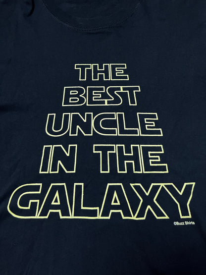 "THE BEST UNCLE IN THE GALAXY" Funny Graphic Star Wars Lettered T-Shirt
