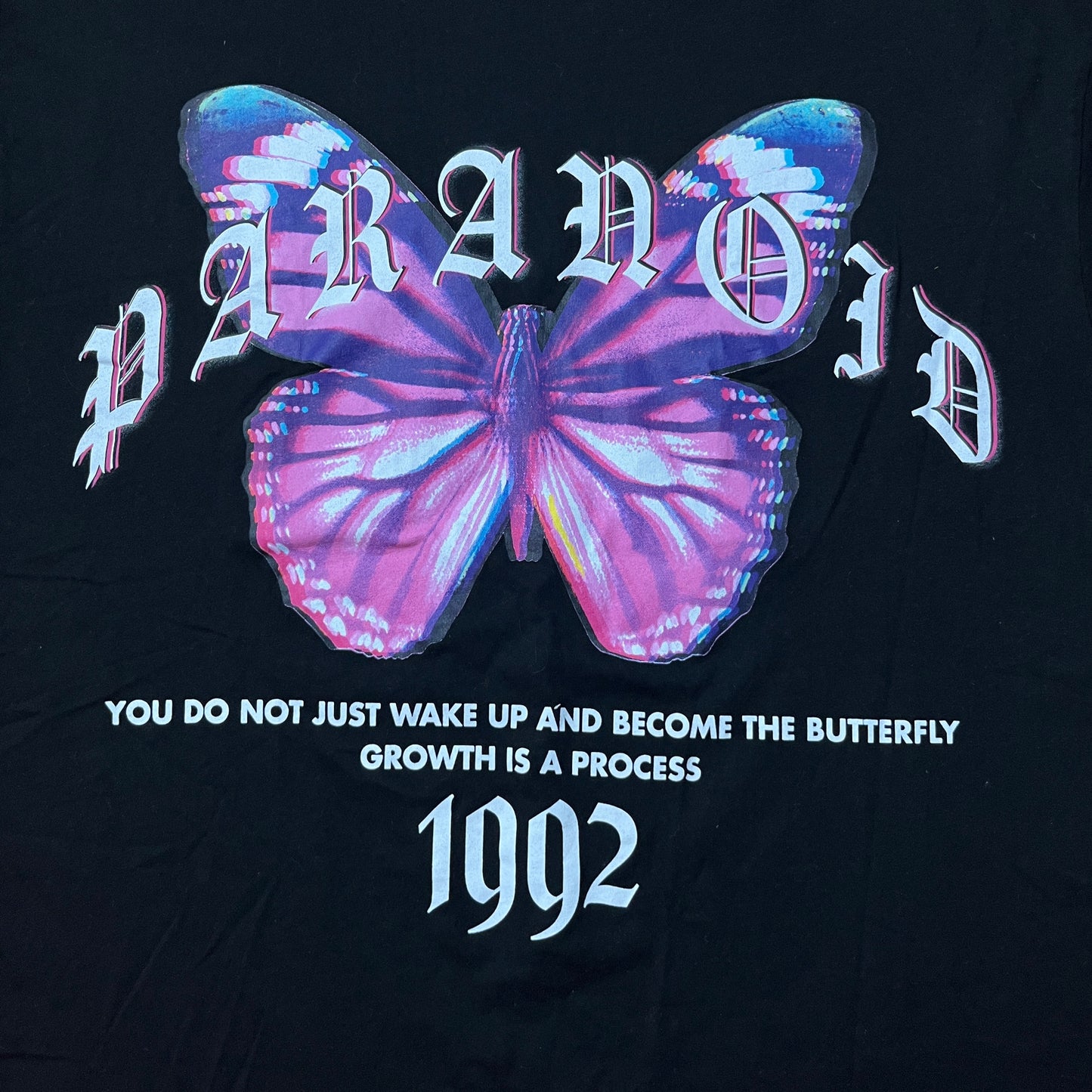 "PARANOID" Y2K Heavy Cotton Graphic T-Shirt