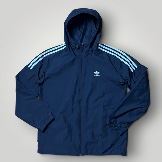 Adidas Striped Drill Windbreaker Jacket