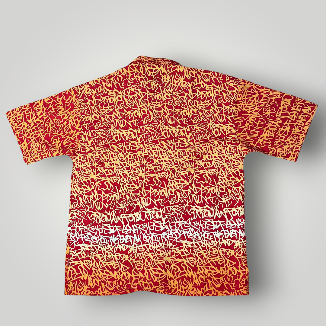 Graffiti Skater Hip-Hop Graphic Button Up Shirt
