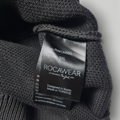 Rocawear Big Logo Heavy Cotton Hip-Hop Knit Crewneck Sweater