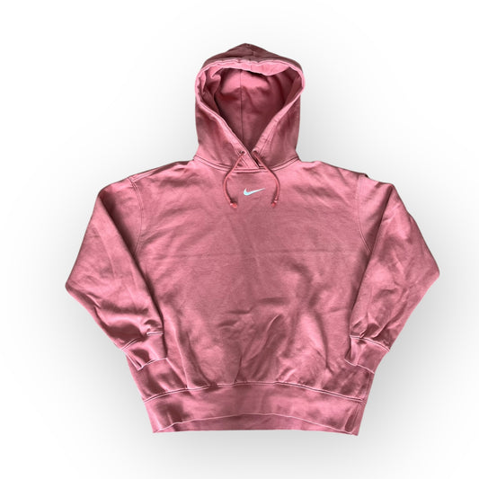 Nike Center Swoosh Boxy Peach Pink Oversized Boxy Hoodie