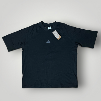 Umbro Bleach Faded Wash Center Logo Oversized Y2K Hip-Hop Heavy Cotton Boxy T-Shirt