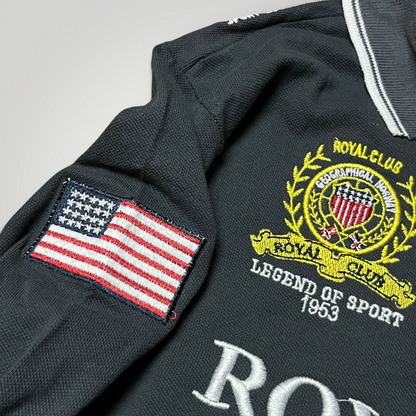 Geographical Norway Vintage 2000's Y2K "Royal Club Polo" Embroidered Shirt
