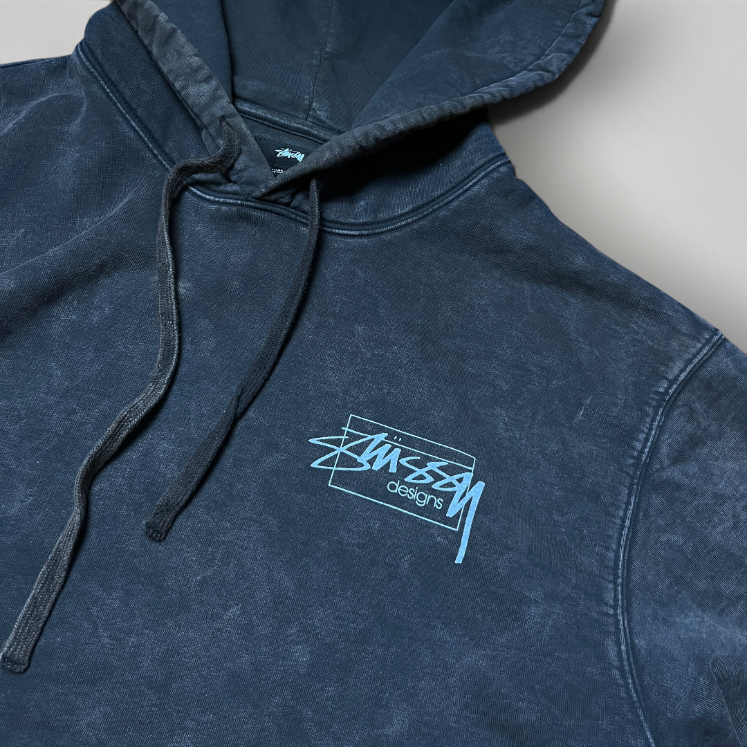 Stussy Age Pigment Dye Heavy Cotton Y2K Skater Hoodie