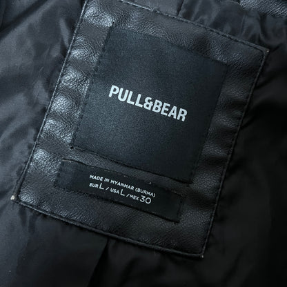 PULL&BEAR Y2K Leather Biker Cropped Jacket (Дамско)