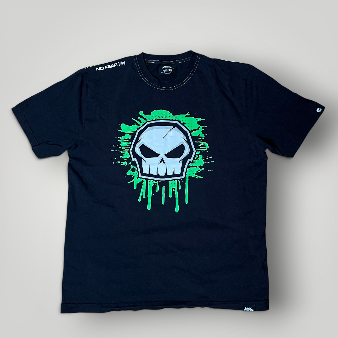 No Fear Heavy Cotton Y2K Hip-Hop Graphic T-Shirt