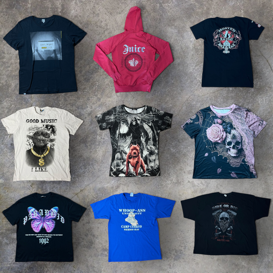 Y2K & Graphic Tees Bundle (14 items)
