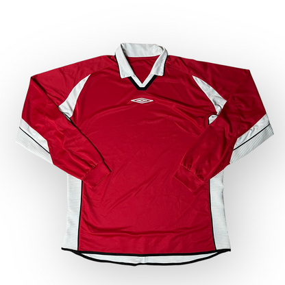 Umbro Vintage 00's Y2K Center Logo Sport Long Sleeve Polo Shirt