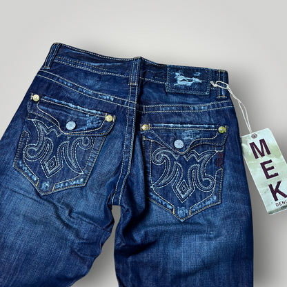 MEK Denim Vintage 2000's Y2K  Distressed Bootcut Jeans