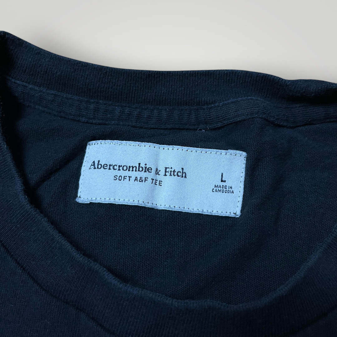 Abercrombie & Fitch Heavy Cotton Spell Out Embroidered T-Shirt