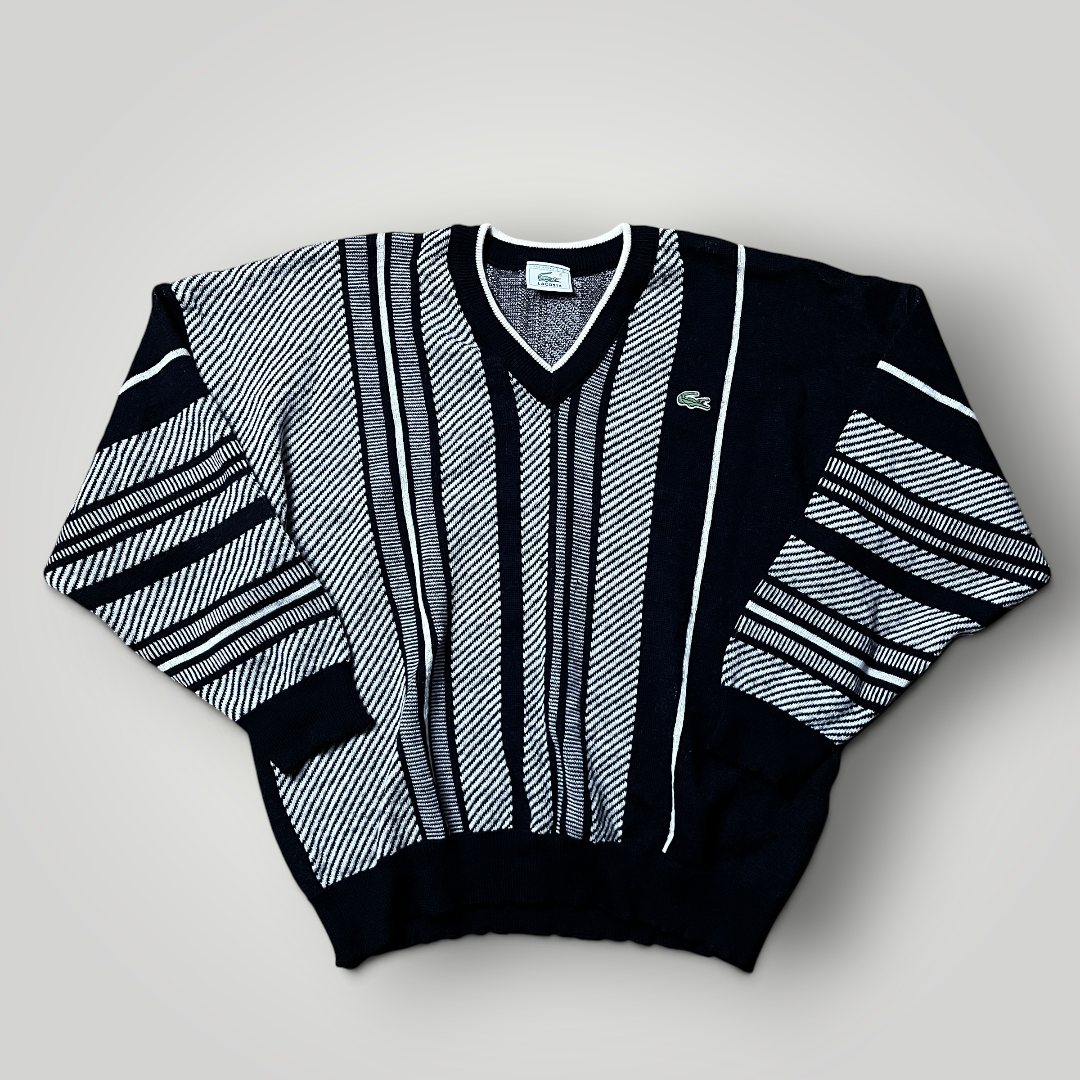 Lacoste Vintage 80's Coogi Style Made In France Wool Sweater