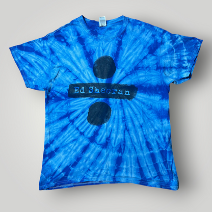 Ed Sheeran Official Merch "Divide" Tour Tie Dye Graphic Heavy Cotton T-Shirt