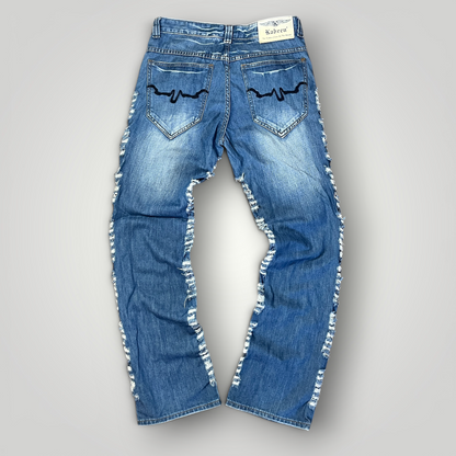 Kabeen Vintage 2000's Y2K Distressed Stacked Fit Heavy Cotton Jeans