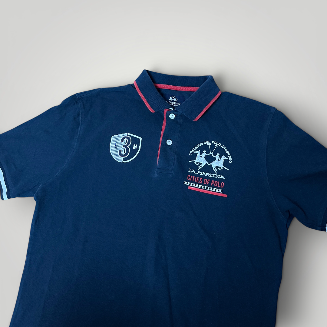 La Martina "Cities of Polo" Y2K Embroidered T-Shirt