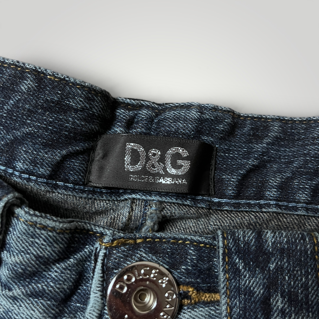 DOLCE & GABBANA Vintage 2000's Y2K Flared Jeans (Дамско) (Replica)
