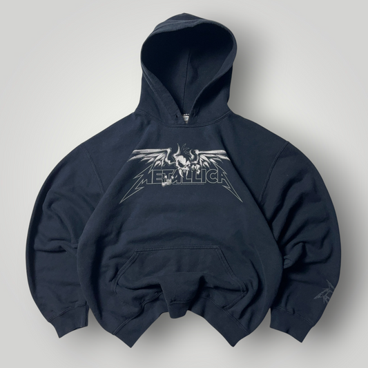 Metallica Vintage 2000's Y2K "Scary Guy" Boxy Fit Tubular Knit Graphic Hoodie