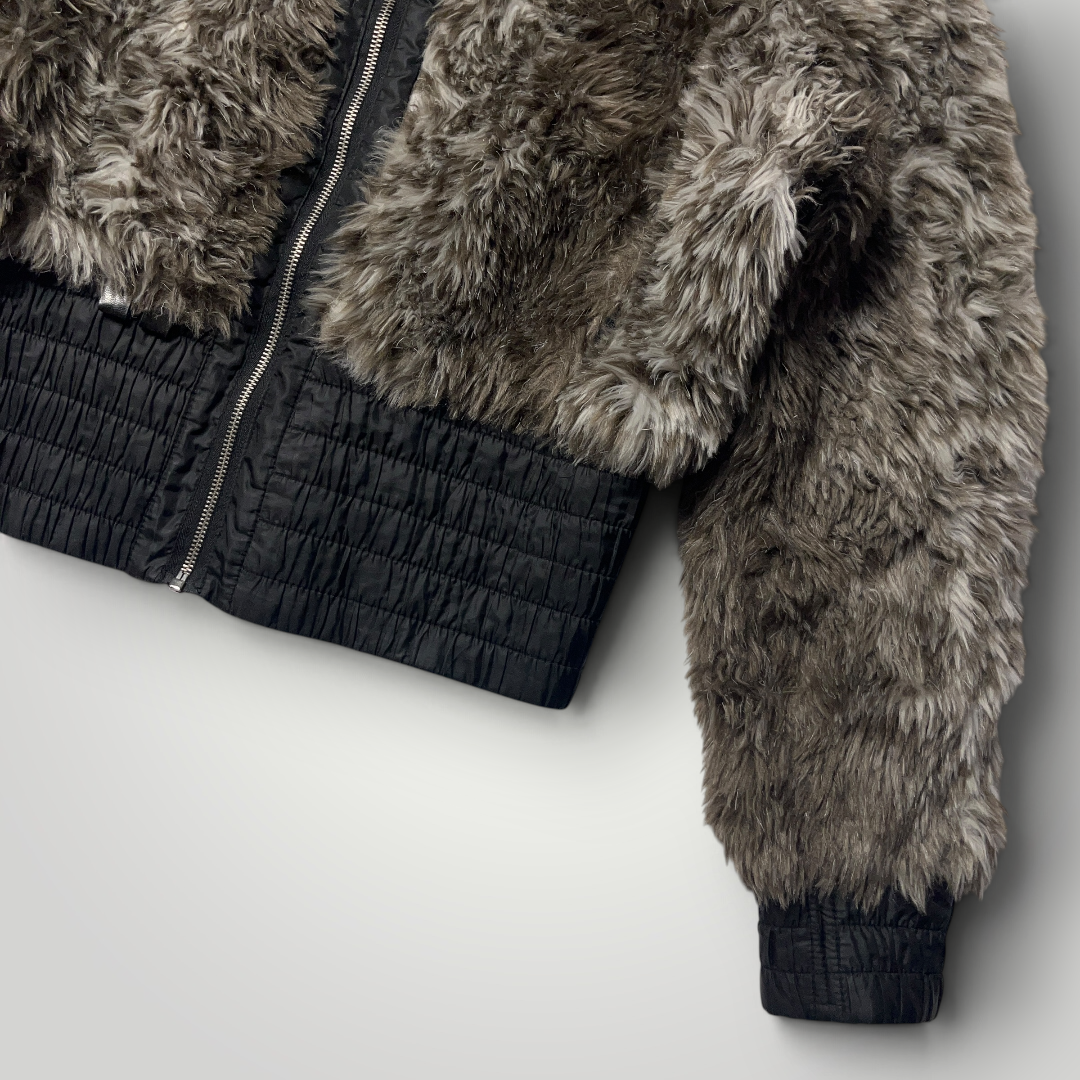 Rocawear Vintage 2000's Y2K Reversible Faux Fur Jacket (Дамско)