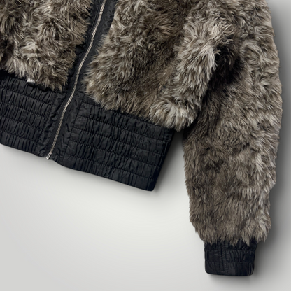 Rocawear Vintage 2000's Y2K Reversible Faux Fur Jacket (Дамско)