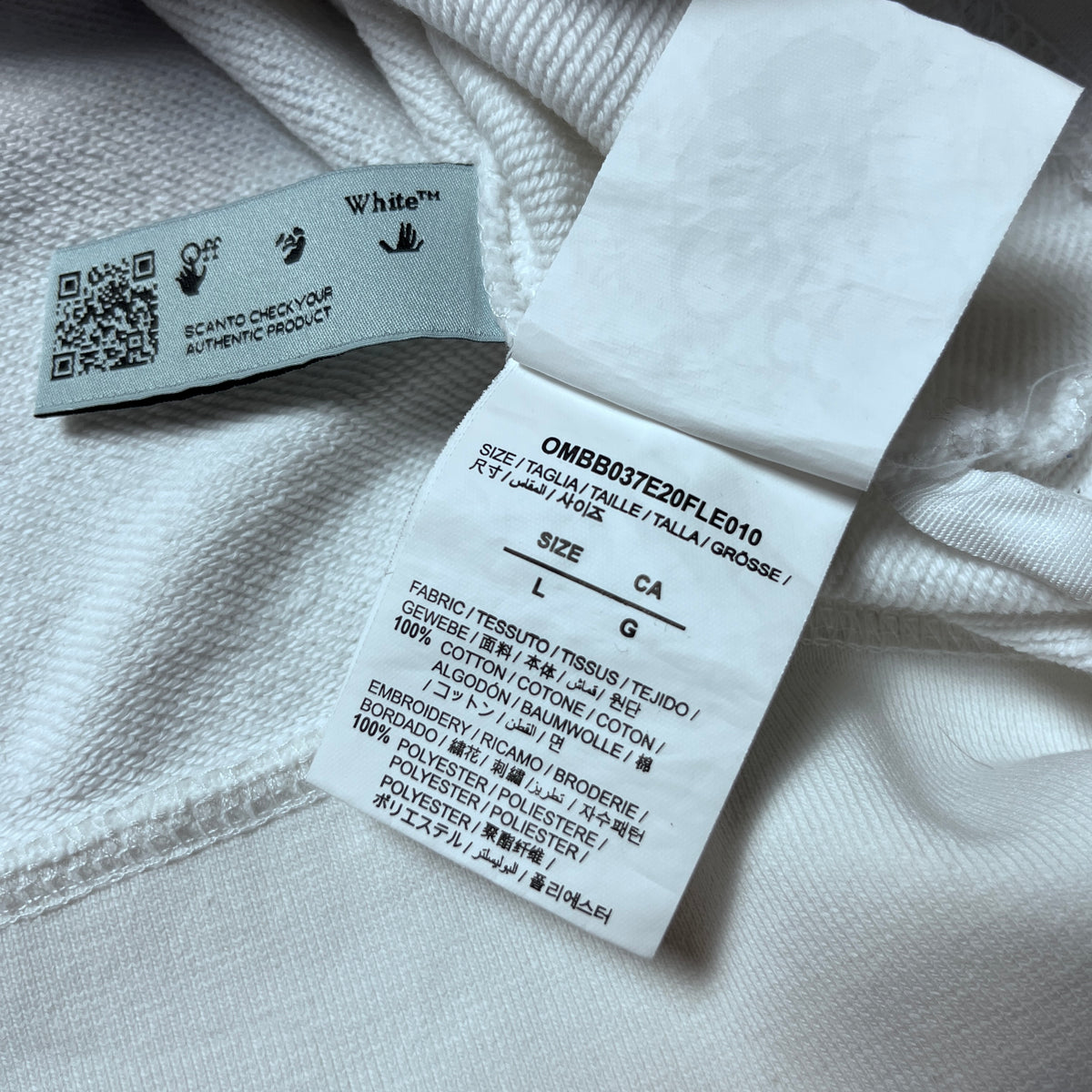 "OFF-WHITE" Marker Heavy Cotton Geaphic Hoodie (Replica)