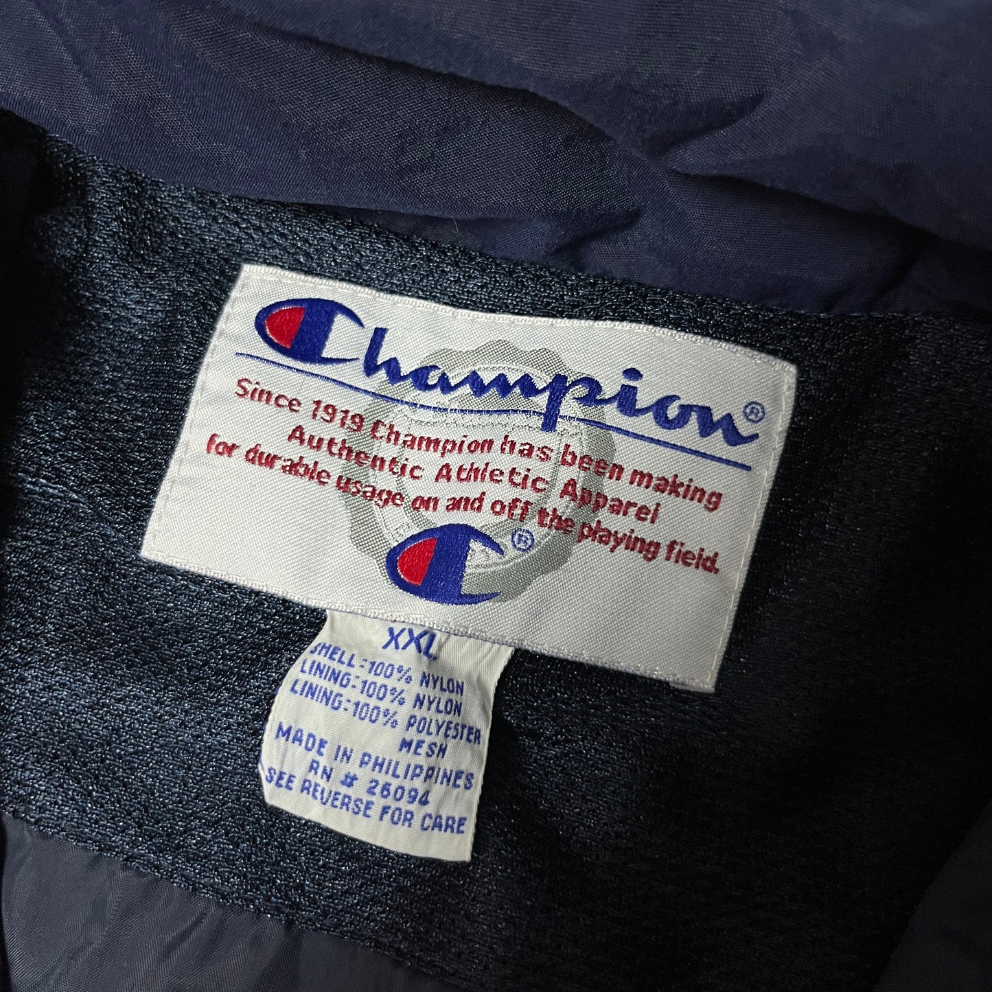 Champion Vintage 90's Hooded Raincoat Windbreaker Jacket