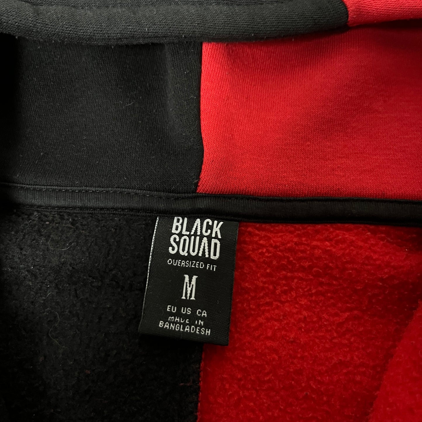 Black Squad Y2K Black/Red Zip-Up Hoodie