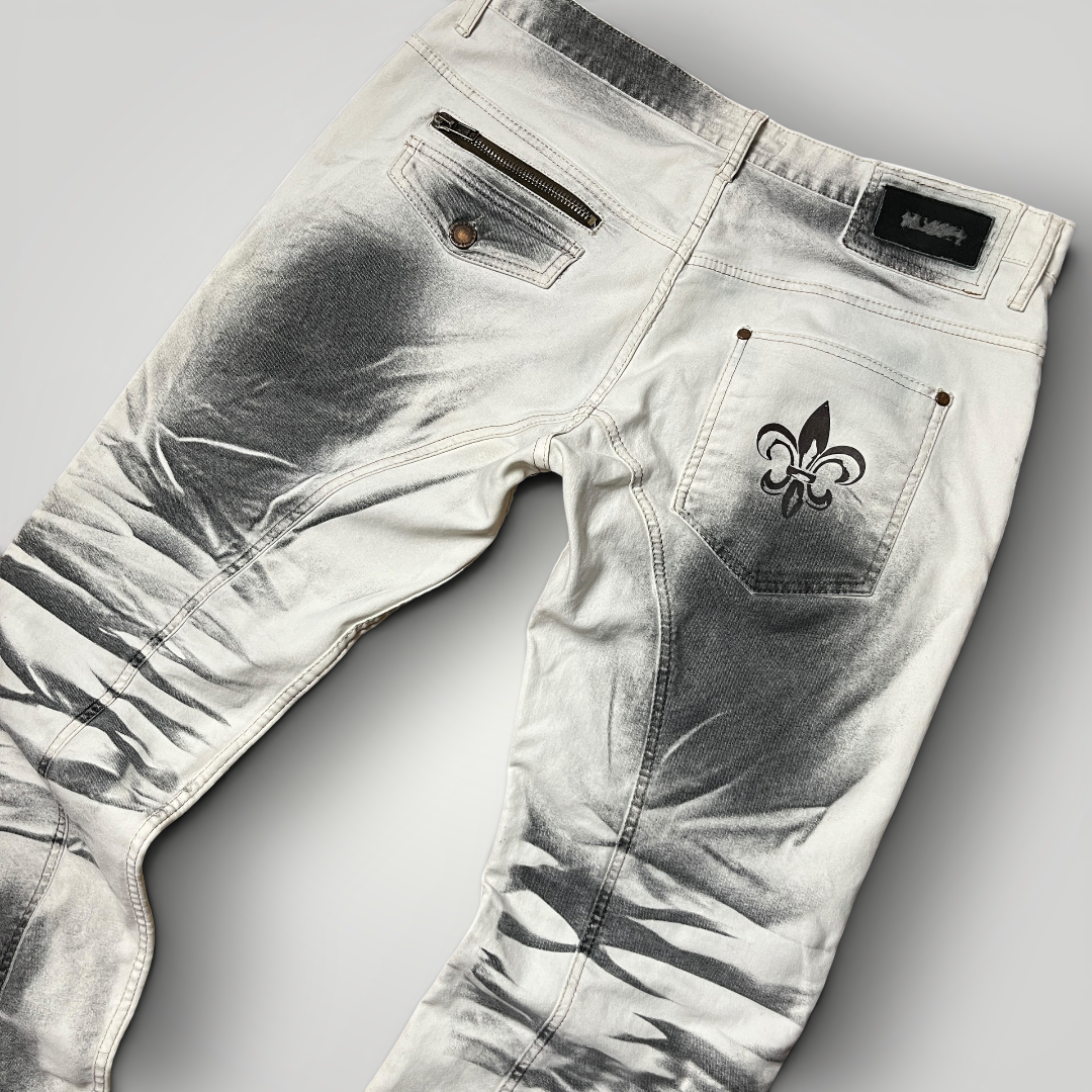 KINGZ Vintage 2010's Y2K Biker Stacked Fit Jeans