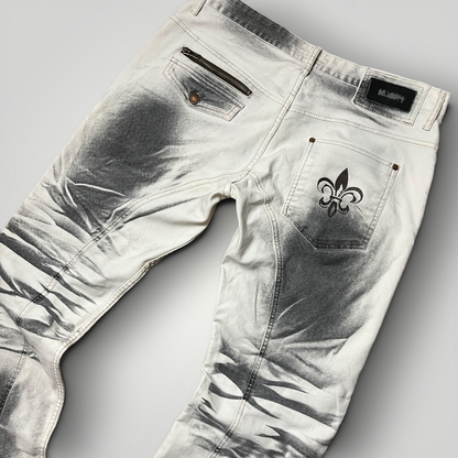 KINGZ Vintage 2010's Y2K Biker Stacked Fit Jeans
