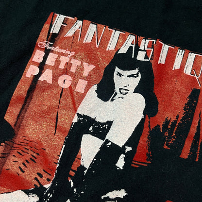 Bettie Page "FANTASTIQUE" Vintage 2000's Heavy Cotton Graphic Punk Rock Gothic T-Shirt !RARE!