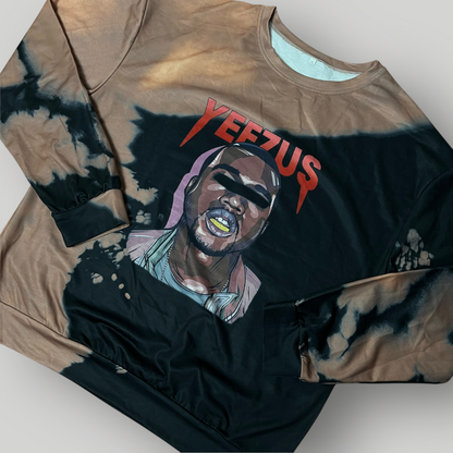 Kanye West "Yeezus" All Over Graphic Long Sleeve Sweatshirt Crewneck