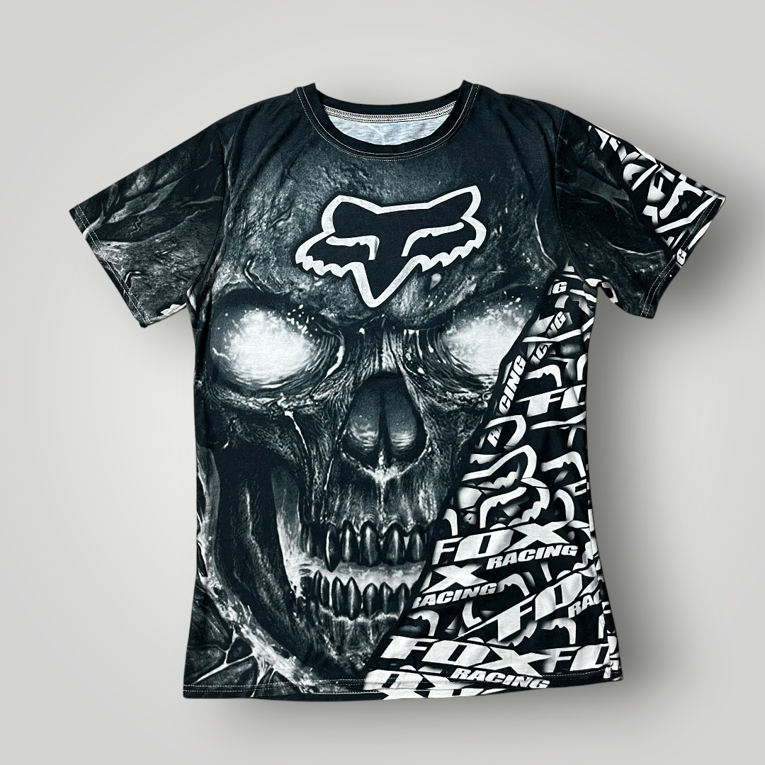 FOX Racing Y2K Fighter Goth Graphic All Over Print T-Shirt