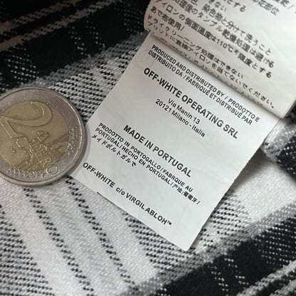 "OFF-WHITE" Hooded Check Flannel Heavy Cotton Shirt Jacket 2018 (Replica)