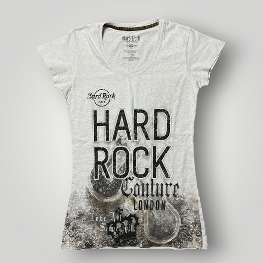Hard Rock Couture Vintage 2000's Y2K Graphic Baby Cut T-Shirt !RARE! (Дамско)