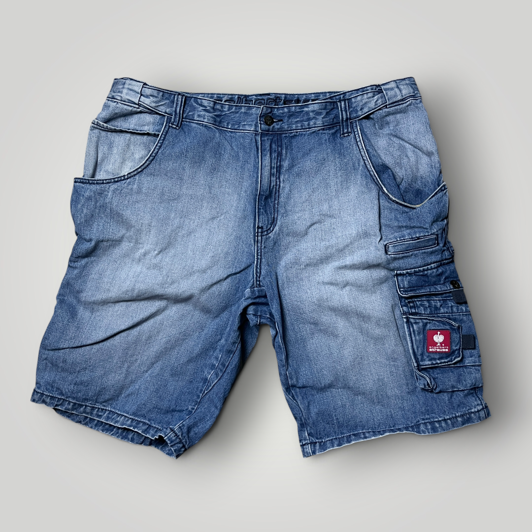 Engelbert Strauss Y2K Heavy Cotton Work Denim Cargo Shorts