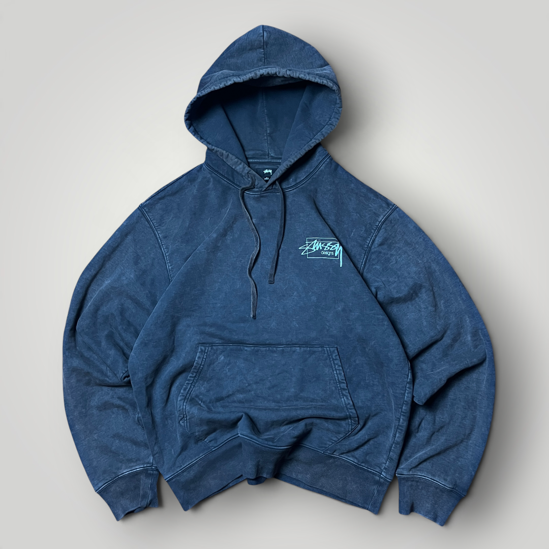 Stussy Age Pigment Dye Heavy Cotton Y2K Skater Hoodie