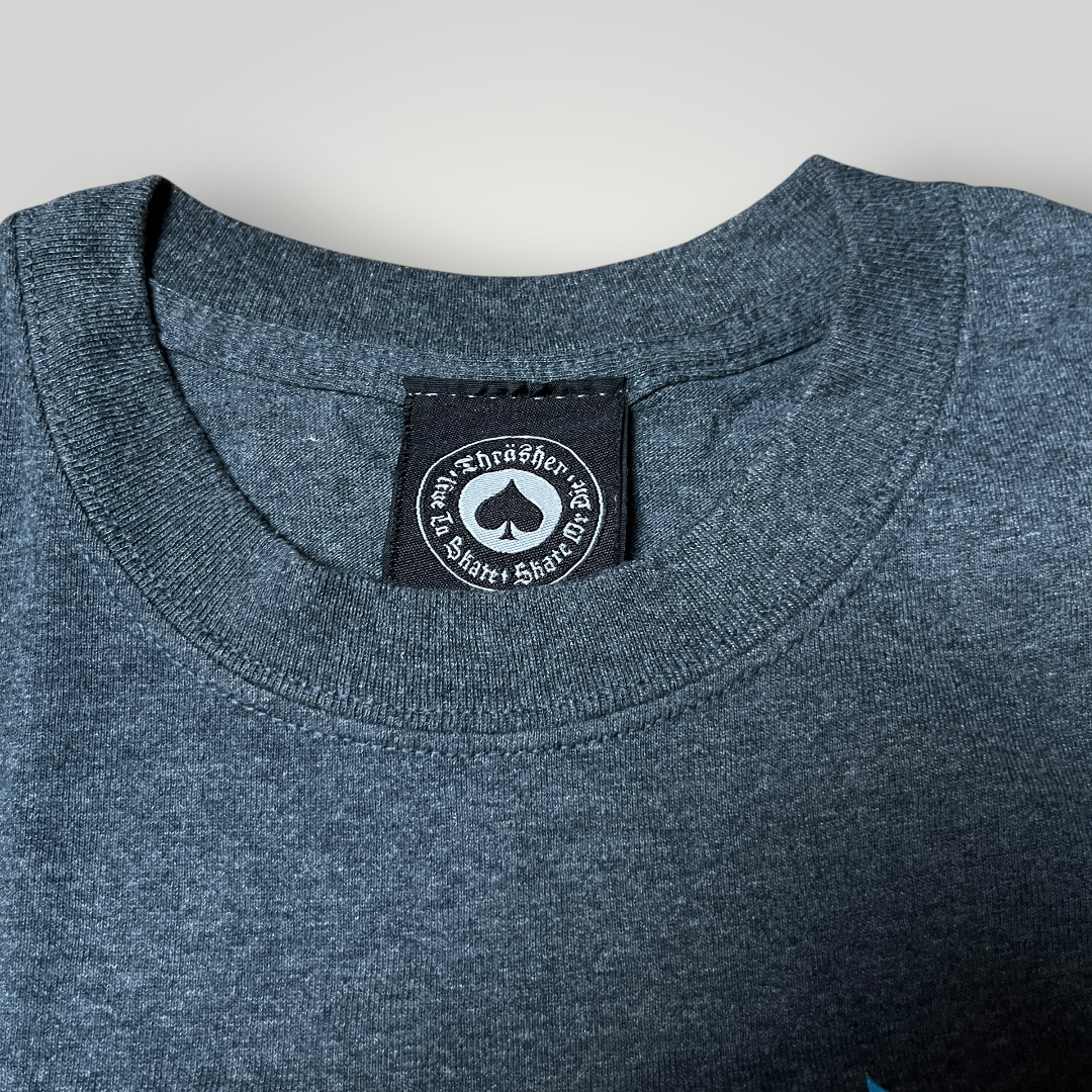 Thrasher "Flame Logo" Tubular Knit Heavy Cotton Y2K Skater Graphic T-Shirt