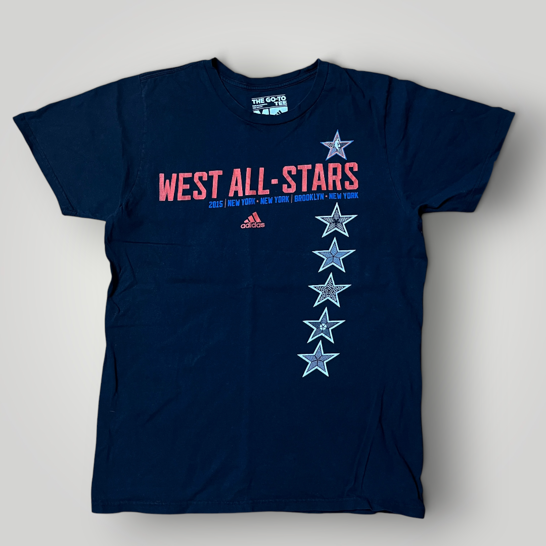 Adidas 2015 NBA West All-Stars "The Go-To Tee" Tubular Knit Basketball Graphic T-Shirt