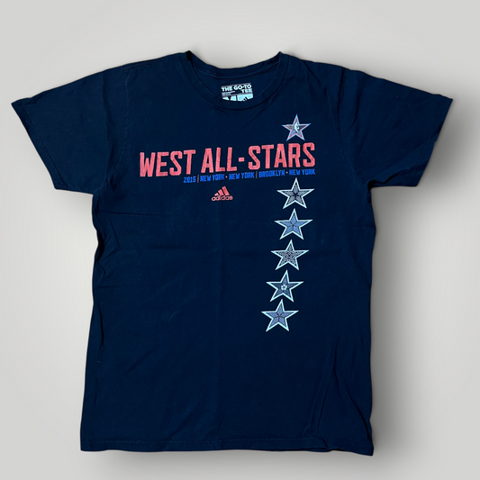 Adidas 2015 NBA West All-Stars "The Go-To Tee" Tubular Knit Basketball Graphic T-Shirt
